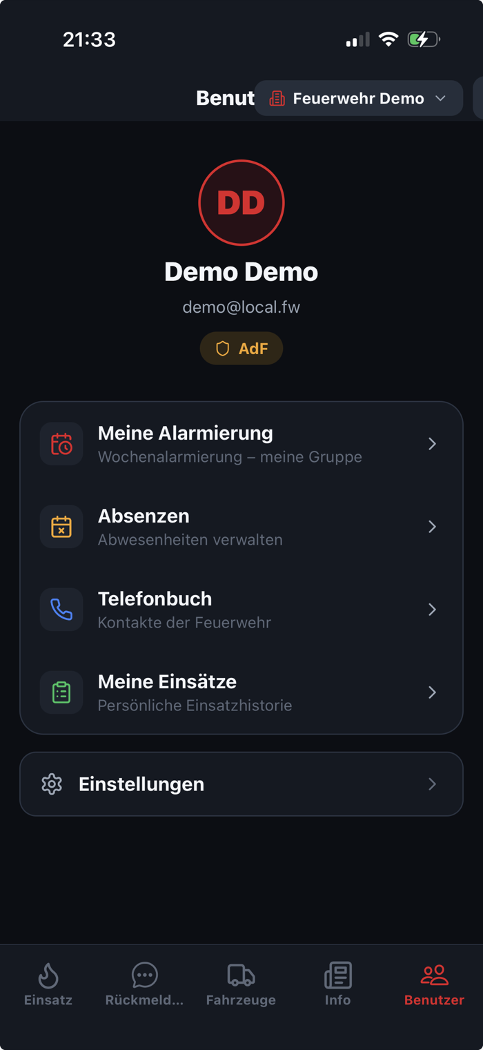 Benutzer & Profil
